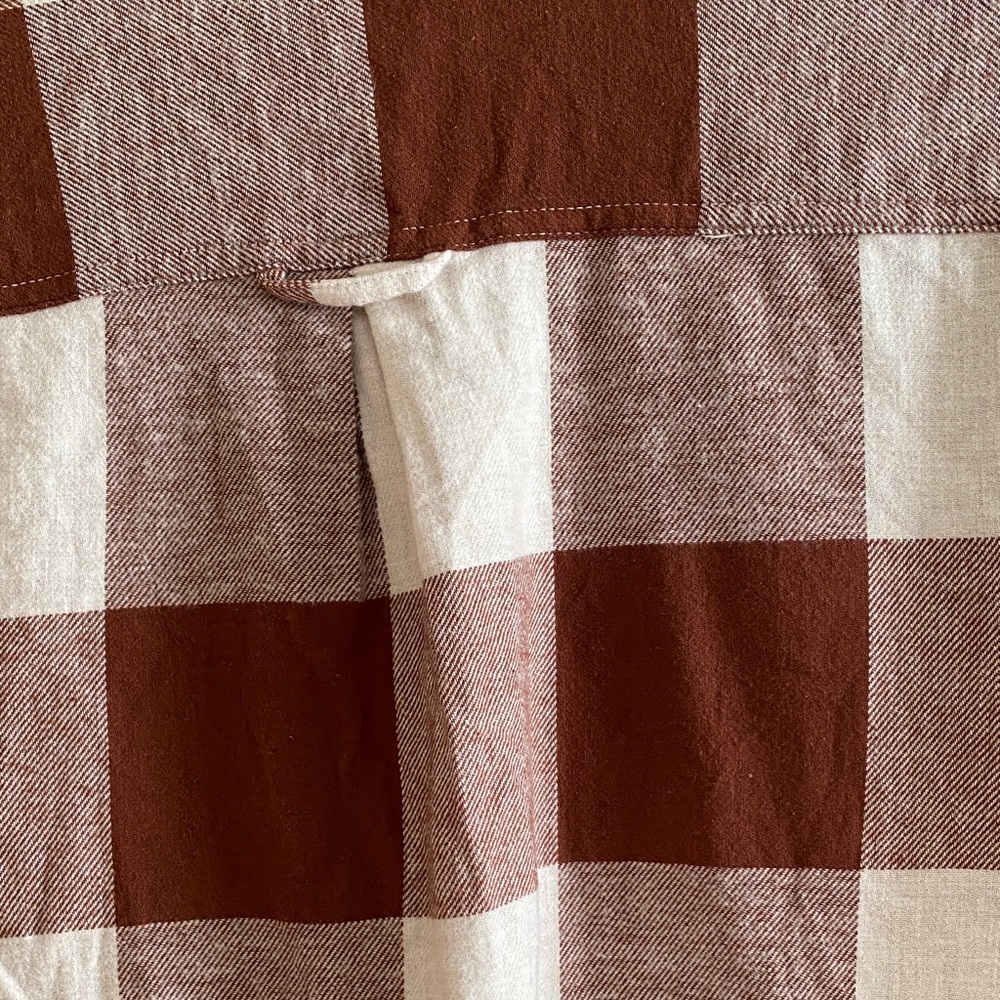 Old Navy Brown Plaid Boyfriend Shirt - Picture 5 of 5